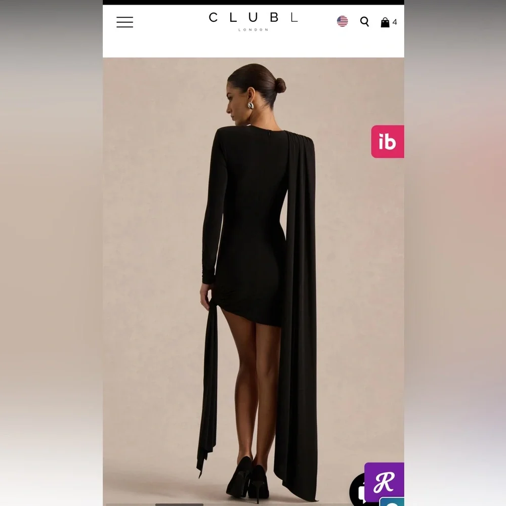 Club L London Zoro Asymmetric Dress - new with tags - Size 4 US - Picture 2 of 6